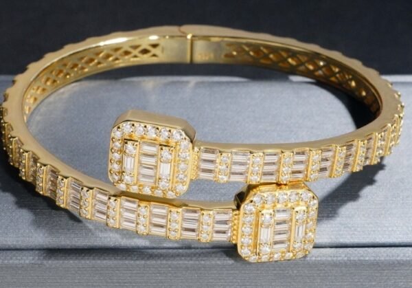 Square S925 Silver Moissanite Bracelet - Image 2