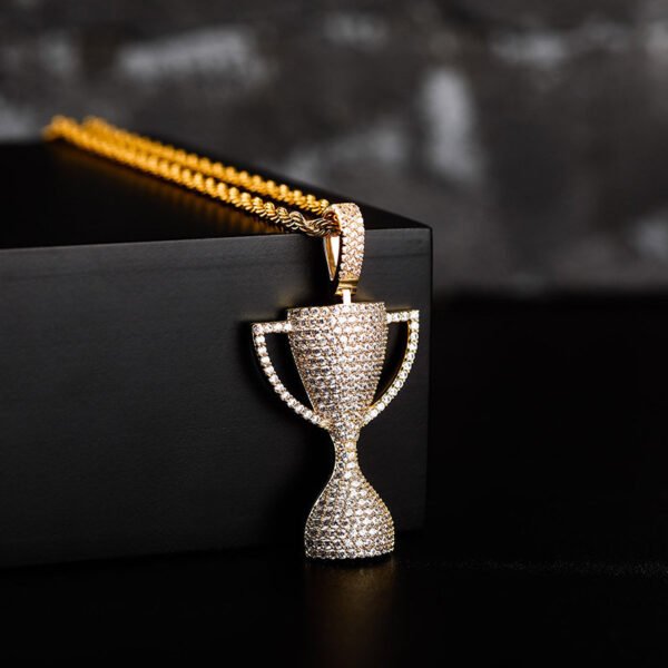 Jinao Jewelry European And American Personality Hip-hop Trophy Pendant Full Of Zircon Solid Models - Image 2