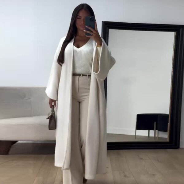 Autumn New Mid-length Cardigan Coat - Image 5