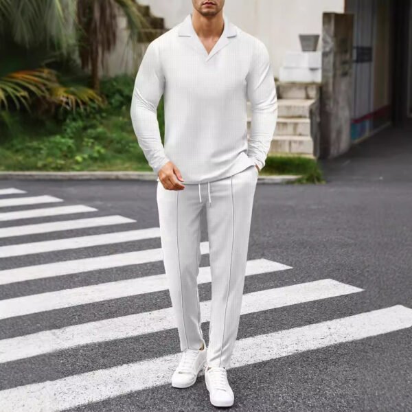 Autumn And Winter New Men's Solid Color Suit - Image 3