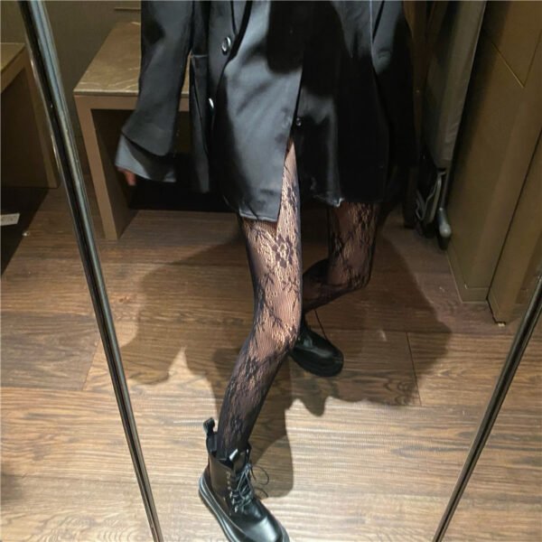 Flower Thin Mesh Lace Base Body Stockings - Image 7