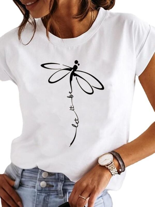 T-shirt AliExpress Amazon Independent Station Women's Short Sleeve - Image 6