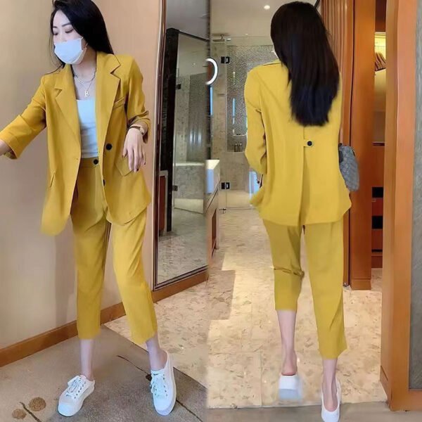 Plus Size Suit Coat Harem Pants Two-piece Set - Image 3