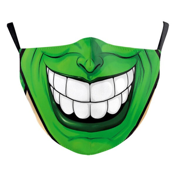 Digital Printing Halloween Clown Funny Horror Double-layer Dust Mask - Image 8