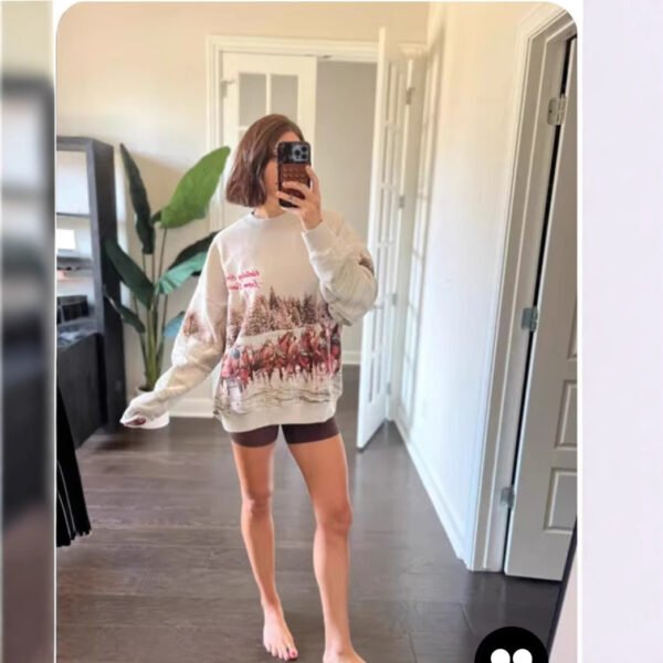 Women's Sweater Sweatshirt Round Neck Pullover Long Sleeve - Image 2