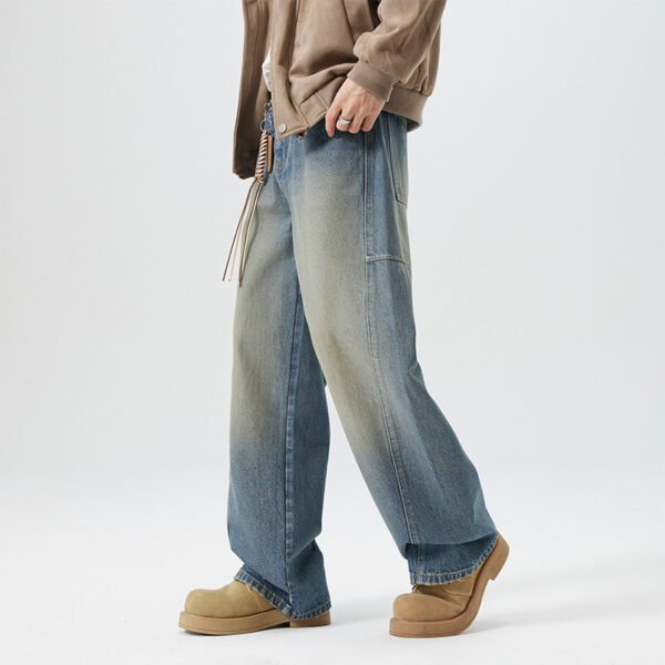 Retro Fashion And Personalized Men's Straight Jeans - Image 4