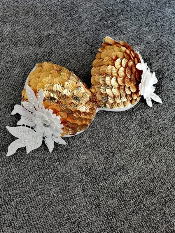Handmade Sequined Mermaid Scale Bikini Lingerie - Image 8
