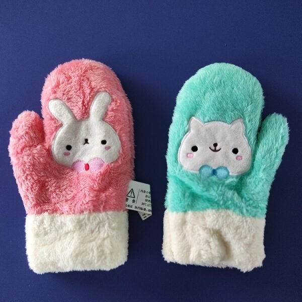 Cartoon Double-layer Thickened Rabbit Couple Hand Gloves - Image 5