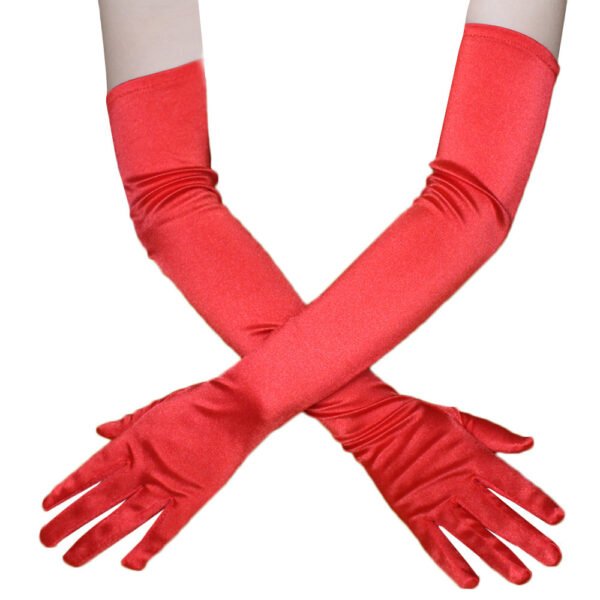 Women's Long Dress Satin Gloves - Image 3