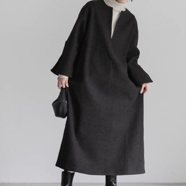 Autumn And Winter Woolen Women's Baggy Coat - Image 2