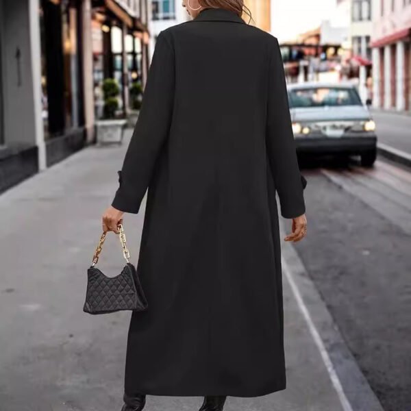 Fashion Casual Button Long Trench - Image 4