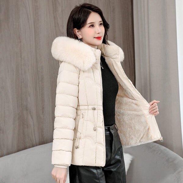 Slim Fit Slimming Thickened Warm Down Cotton Jacket - Image 5