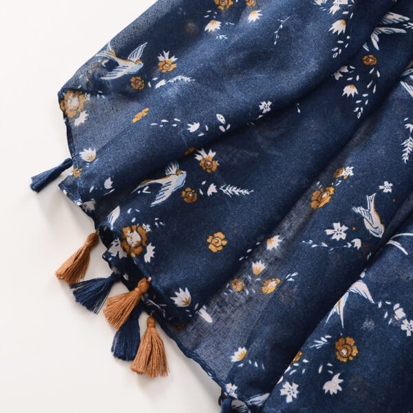 All-matching Tassel Decorative Shawl Cotton And Linen Feel Scarf - Image 5