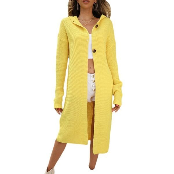 Hooded Knitted Cardigan - Image 3