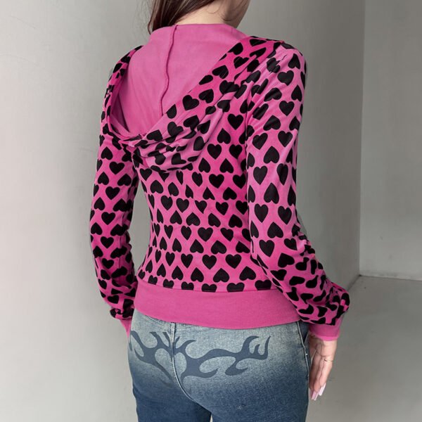 European And American Style Love Suede Hooded Coat For Women - Image 3