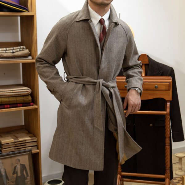 Autumn And Winter Barr MACN Warm Wool Overcoat British - Image 5