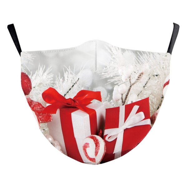 Snowflake Christmas Red Digital Printing Double-layer Dust Mask - Image 8