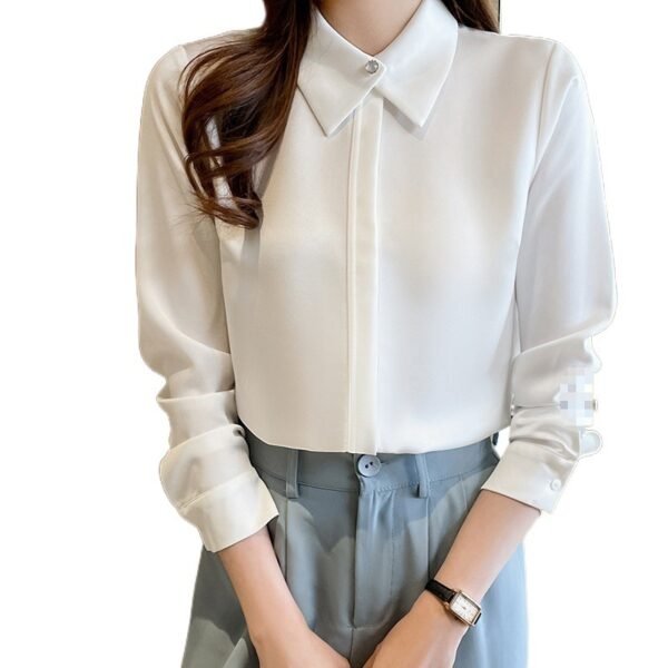 Business Chiffon Blouse Women Long Sleeve Tops Outerwear - Image 5
