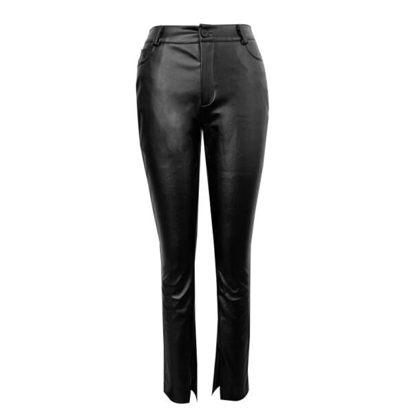Casual Pants High Waist Slimming And Tight Women Leather Pants - Image 6