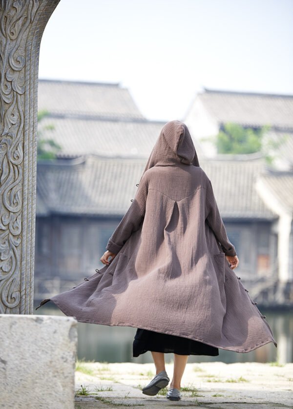 Retro Hooded National Style Cloak Robe Overcoat Coat - Image 9
