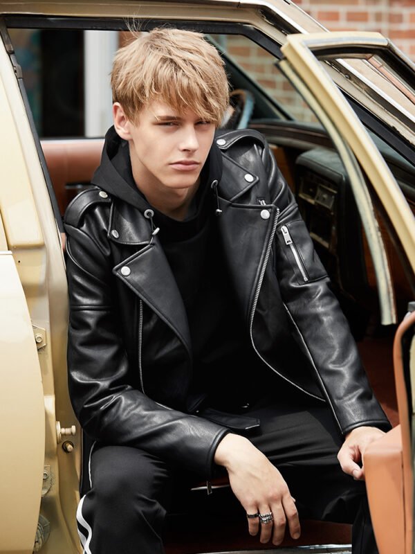 Spring And Autumn New Fleece And Thick Leather Jacket Fashion Brand - Image 3