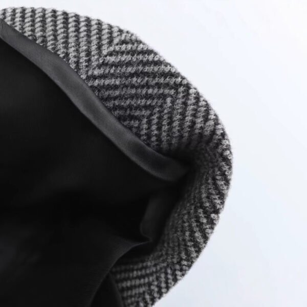 Hooded Stitching Herringbone Twill Loose Suit Jacket - Image 4