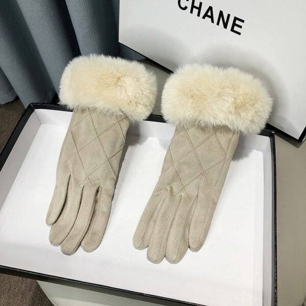 Fleece Lined Padded Warm Keeping Touch Screen Gloves Outdoor Cold-proof Gloves - Image 3