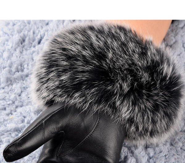 Women's Sheepskin Fleece-lined Warm Gloves - Image 4