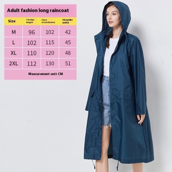 Raincoat Mid-length Windproof Outdoor Poncho Tide - Image 10