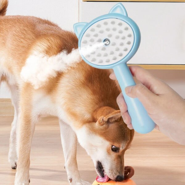 Rechargeable Cat & Dog Grooming Brush with Mist - Image 3