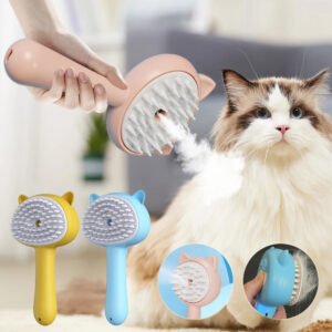 Rechargeable Cat & Dog Grooming Brush with Mist