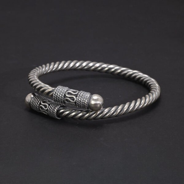 Sterling Silver Handmade Hemp Rope Bracelet Men's And Women's Opening - Image 3
