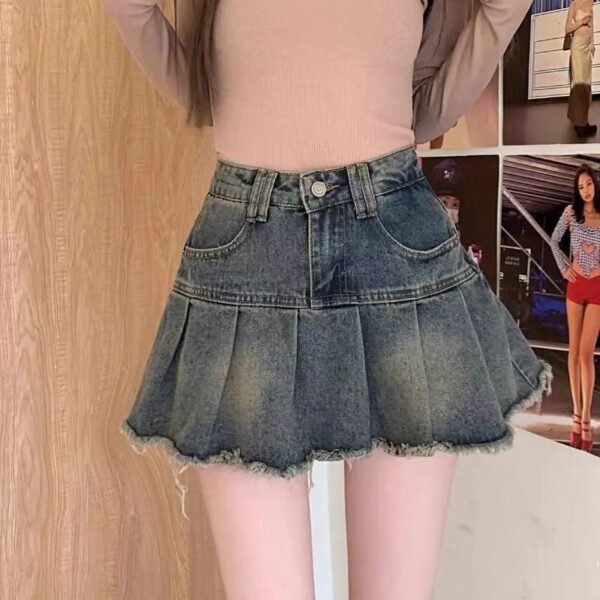 American Retro Pleated Skirt Exposure-proof Skirt Skirt - Image 4
