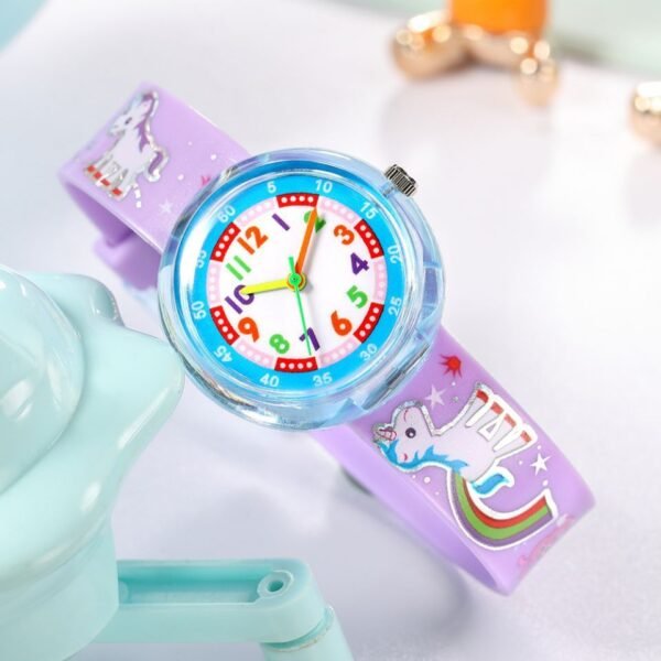 Children's Silicone Cartoon Transparent Cute Fashion Watch - Image 3