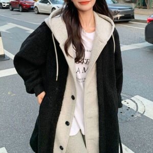 Long Hooded  Fashionable Jacket