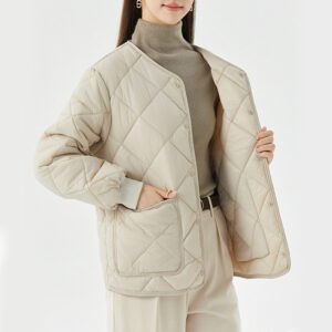 New Rhombus Sewing Cotton Coat