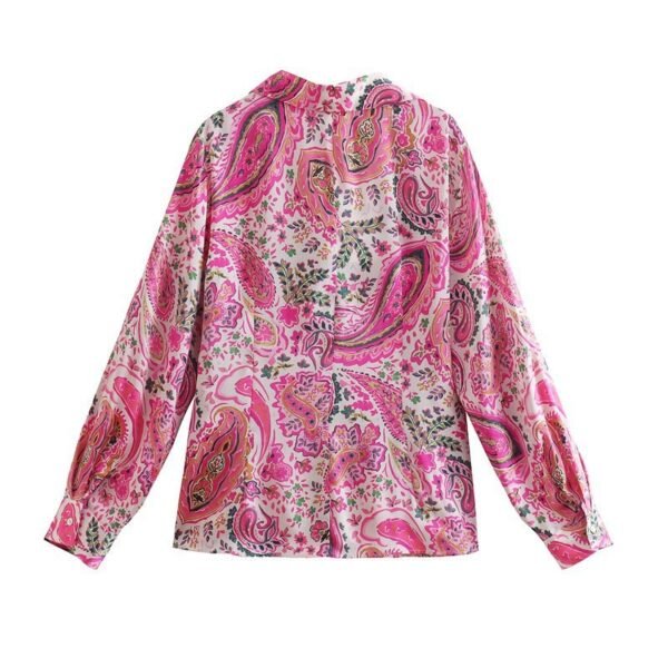 Spring New Women's Retro Casual Printed Shirt Top - Image 6