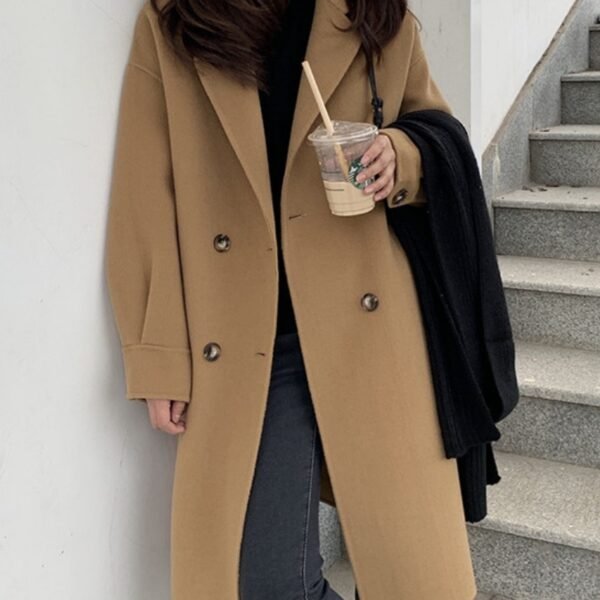 Mid-length Woolen Trench