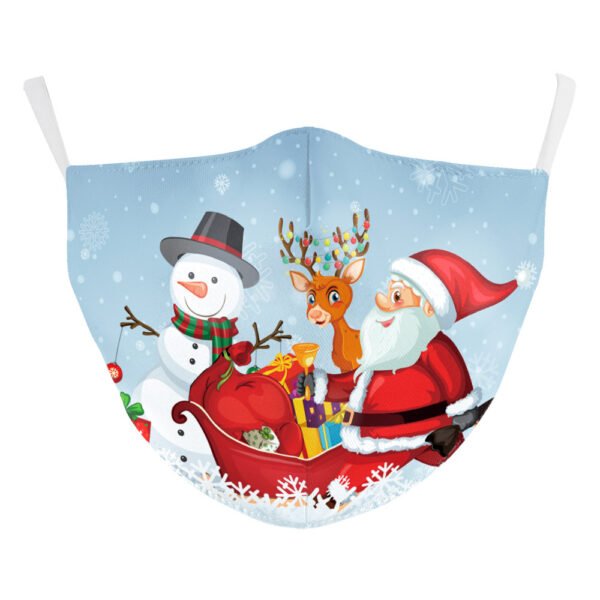 Christmas Digital Printing Double-layer Dust Mask - Image 9