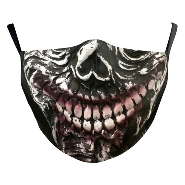Halloween Digital Printing Funny Horror Face Double Layer Dust Mask - Image 5