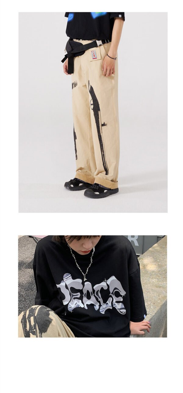 Japanese Retro National Trend Casual Wide Leg Long Pants Men - Image 5