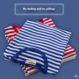 Summer Round Neck Men's Striped Short-sleeved Shirt T-shirt