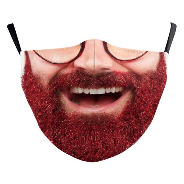 Santa Claus Digital Printing Double Layer Dustproof Mask - Image 5