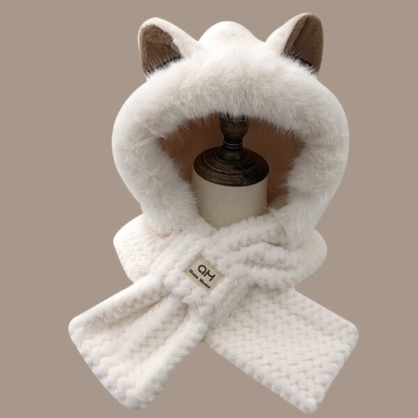 Autumn And Winter Cute Furry Fox Ear Hat - Image 6