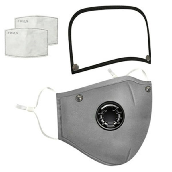 Removable And Washable Protective Cotton Mask With Breathing Valve - Image 4