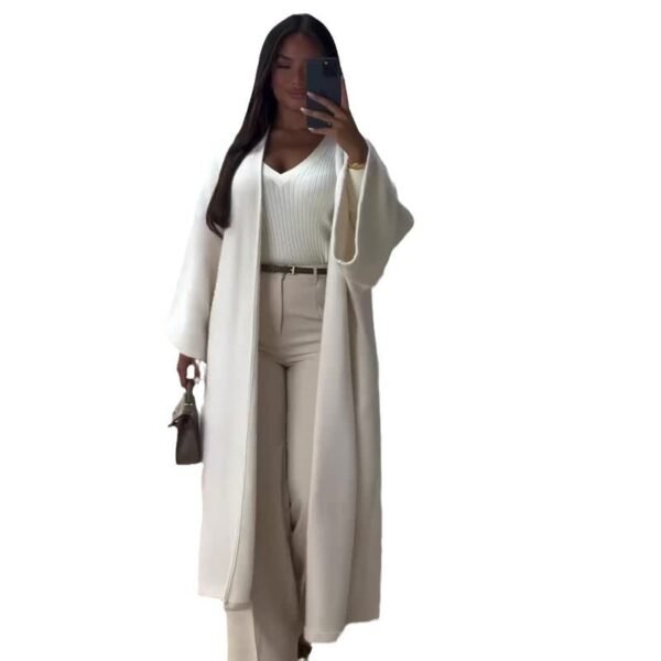 Autumn New Mid-length Cardigan Coat - Image 4