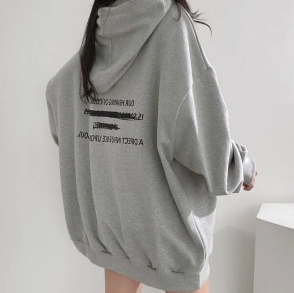 Velvet Padded Hooded Sweatshirt Women's Coat - Image 4