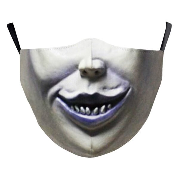 Halloween Carnival Digital Printing Funny Clown Face Double Layer Dust Mask - Image 6