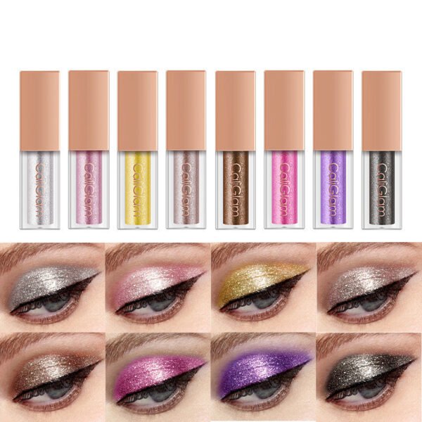 Makeup Multicolor Pearl Glitter Liquid Eyes Easy Color 8 Eyeshadow Set - Image 2