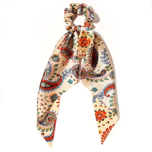 Retro Tied-up Hair Ribbon Triangular Binder - Image 5